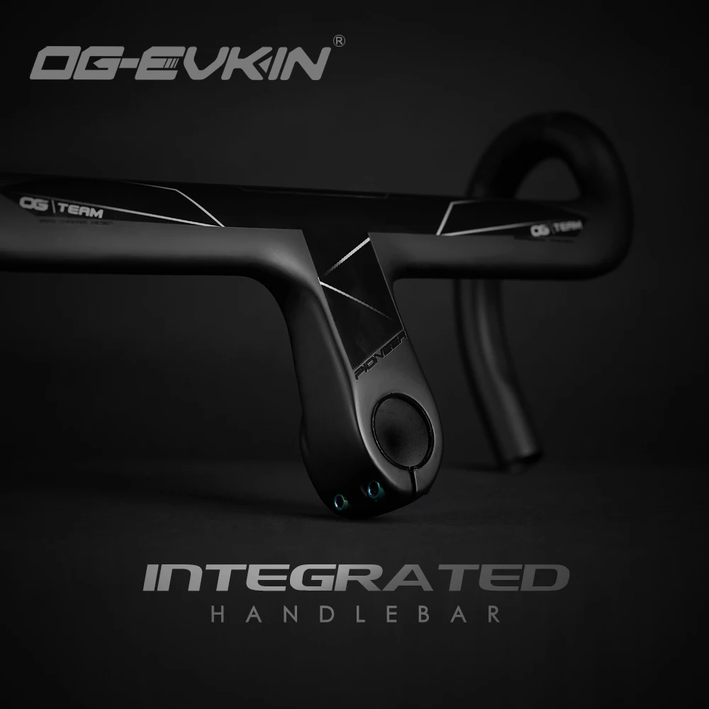 OG-EVKIN HB-1300 Carbon Road Bike Integrated Handlebar OD2 28.6/31.8mm Handlebars For Road Race Bicycles Handle Bar Bicycle Part