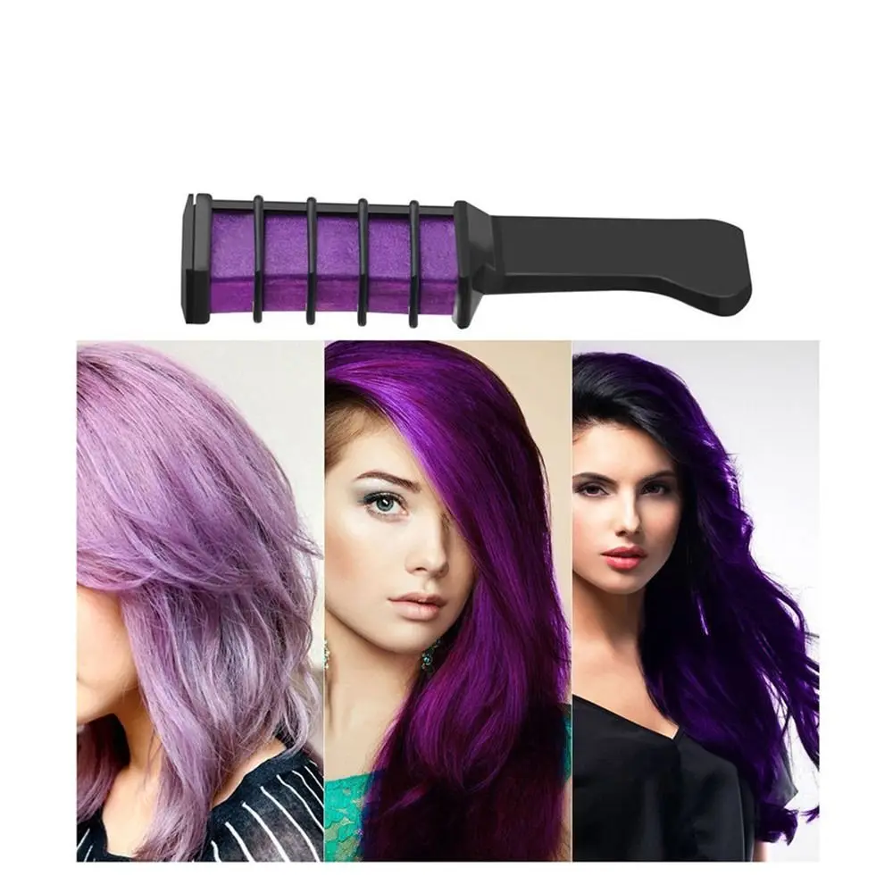 DIY Hair Color Disposable Hair Chalk Comb Temporary Washable Hair Color Dye Mini 6 Colors Hair Dye Marker Women Girls