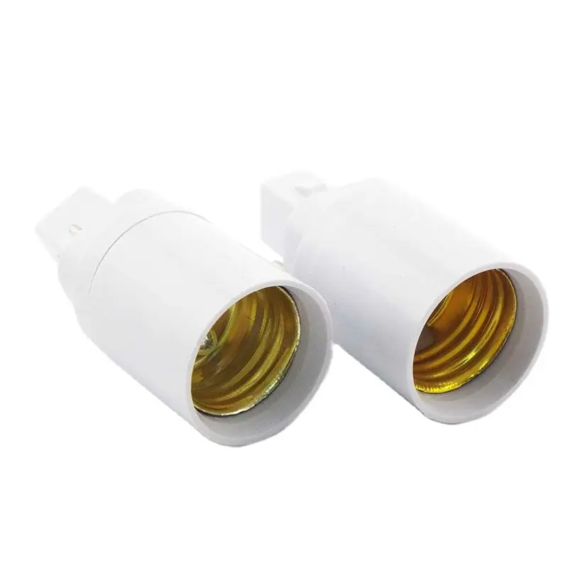 5Pcs Retardant G24 To E27 Lamp G24 Adaptor Screw Holder Converters Light Bulb Base Socket LED Halogen CFL F2