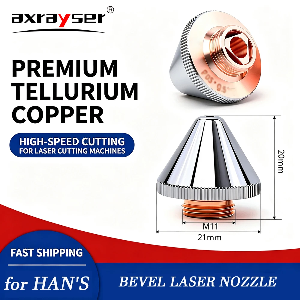 HAN'S Bevel Laser Cutting Nozzle D21 M11 H20 Single/Double Layer for HAN'S Laser Cutting Machine