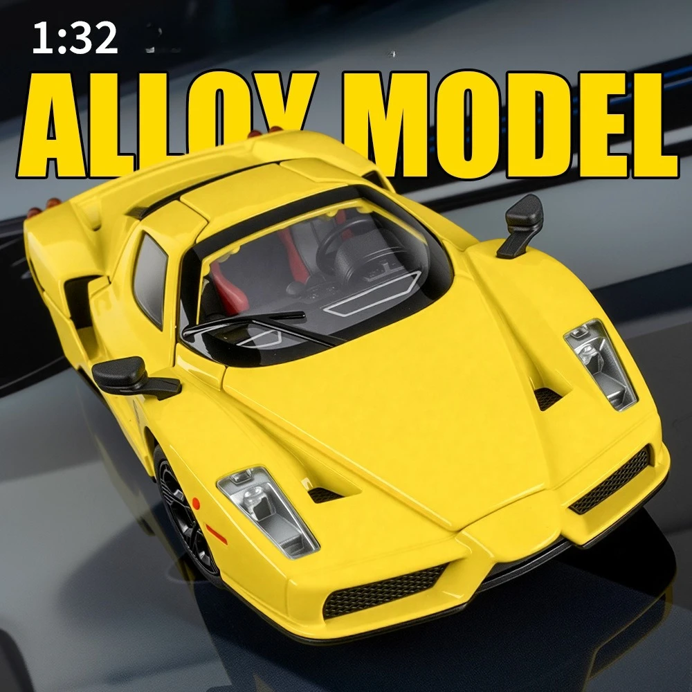 

1:32 Enzo сплав модель спортивного автомобиля литой под давлением металлический гоночный транспорт модель автомобиля высокая имитация звука и света детская игрушка в подарок