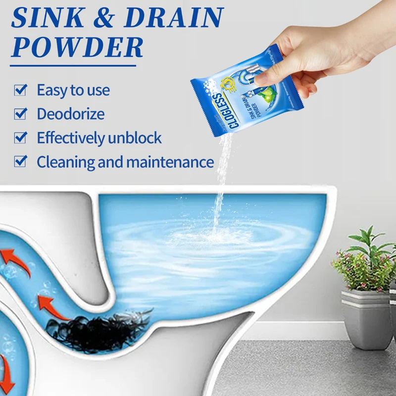 Pipe Dredging Powder Kitchen Water Piping Drain Cleaner Stubborn Dirt Remover Toilet Sewer Closes Tool Home Clogging Drain Tools