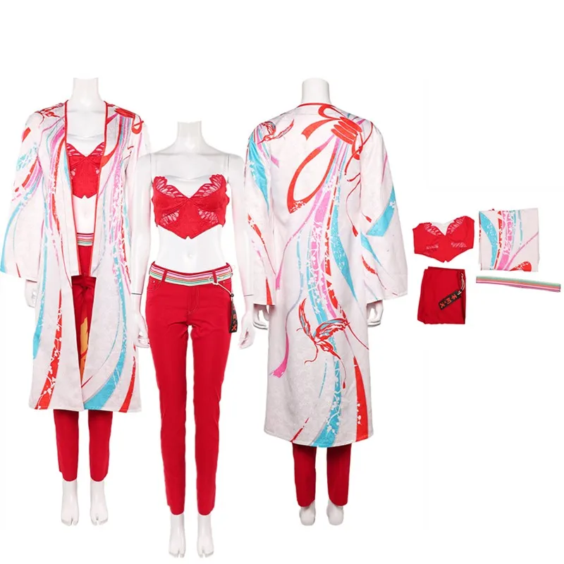 ماي شيرانوي تأثيري مقاتلة 6 فانتازيا زي الكبار النساء تمويه سترة السراويل معطف حزام وتتسابق هالوين كرنفال حفلة البدلة