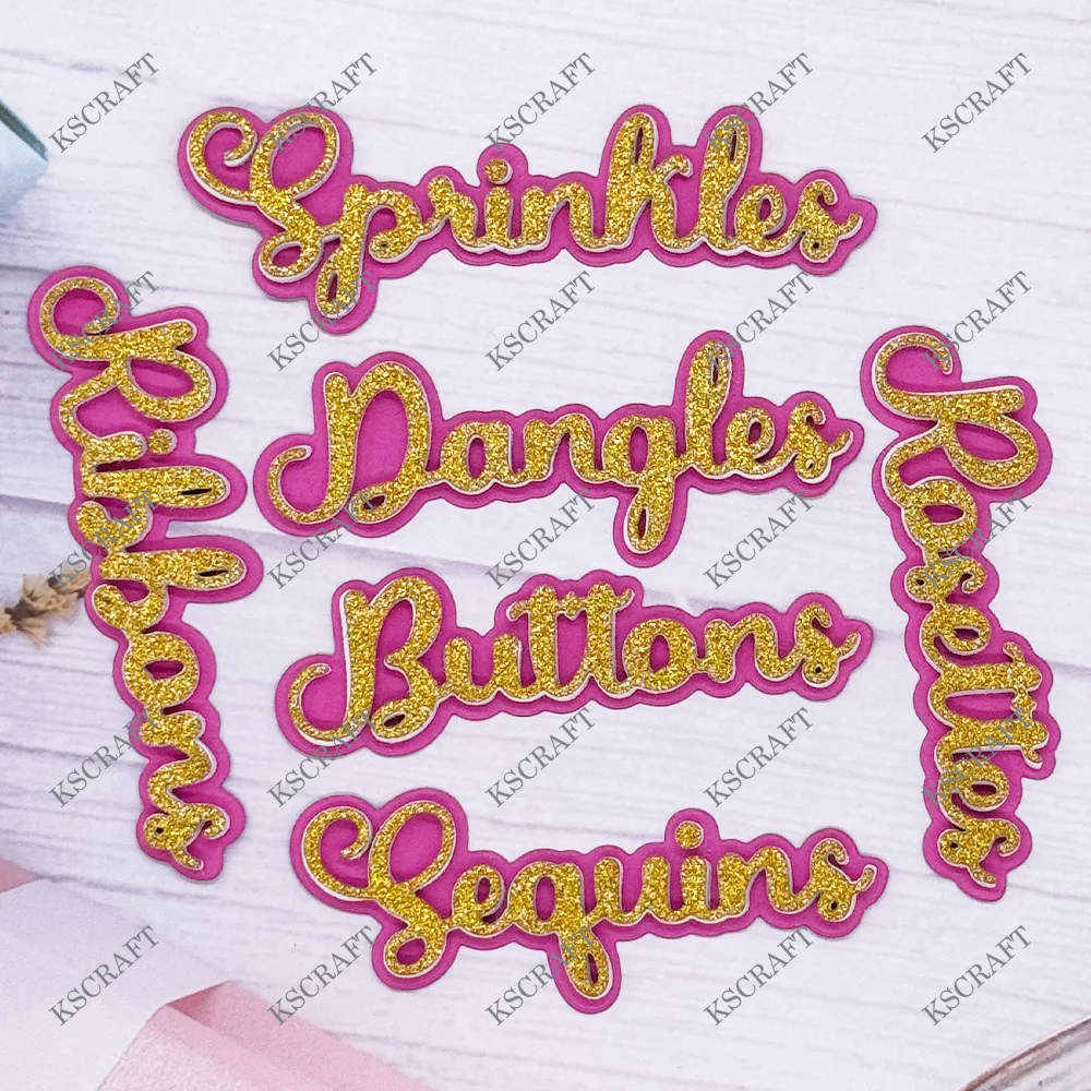 KSCRAFT Crafty Essential Words Cutting Dies Stencils for DIY Scrapbooking Decorative Embossing DIY Paper Cards