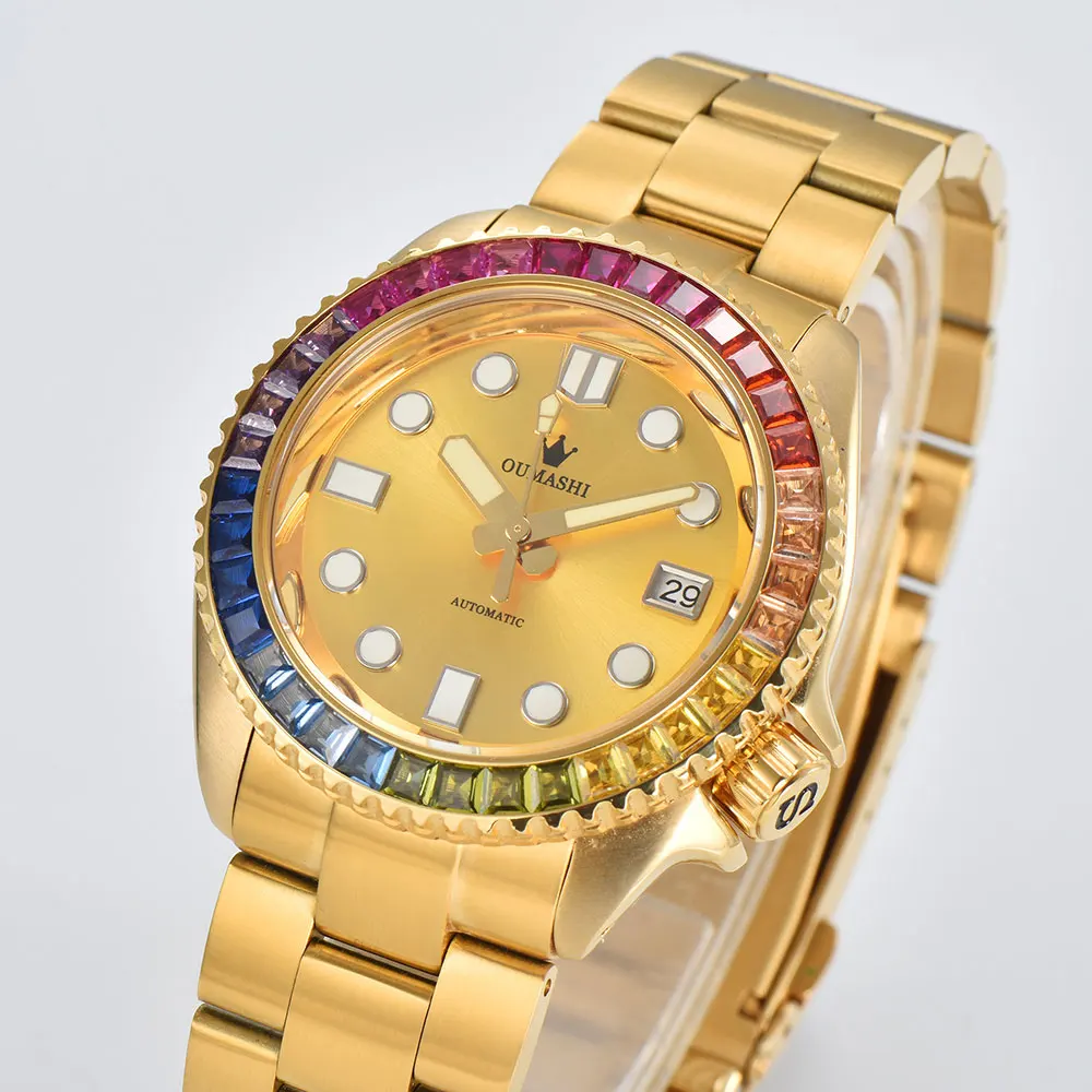41.5mm men's watch NH36 movement automatic mechanical watch double date watch sapphire glass custom business men's watch