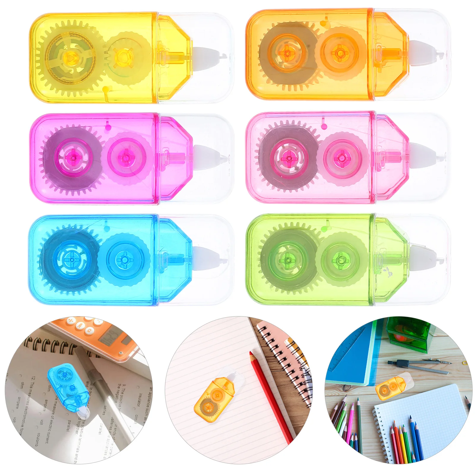 

6 Pcs Alteration Tape Correction Colored Correcting Tapes Blue Classroom Refill Cute AS. .Gum.Titanium Dioxide Student