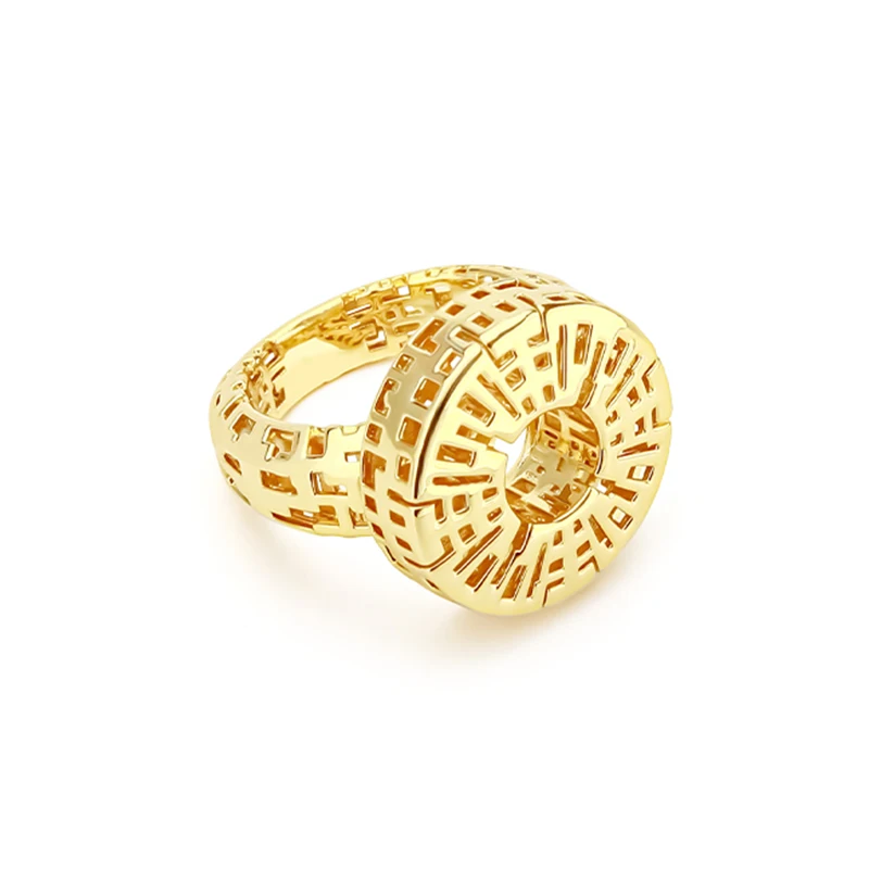 IVOG Simplicity Fashionable Design Rings For Women Hollow Out Circle Ring Fashion Jewelry Official Flagship Store