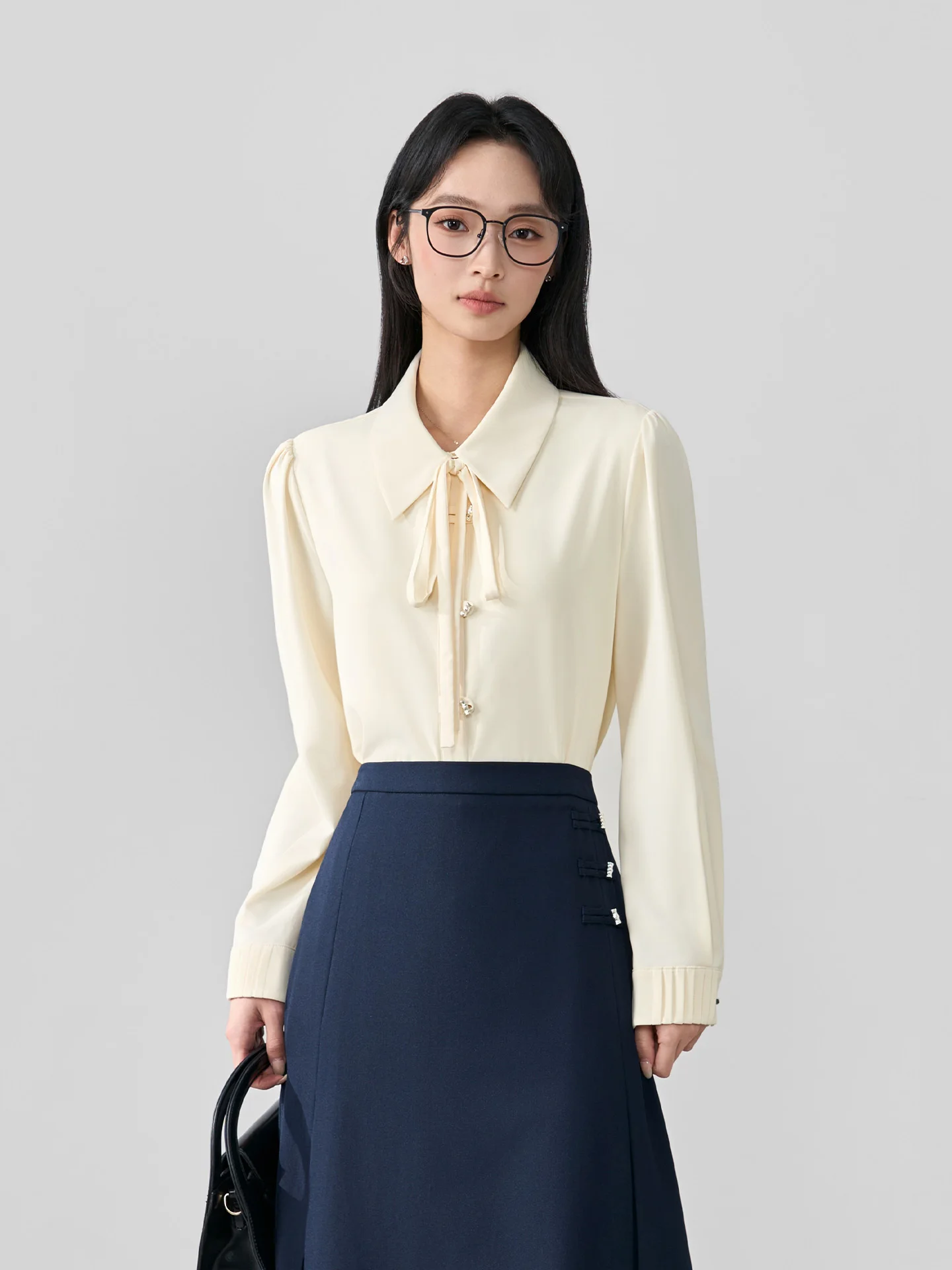 

Женская офисная рубашка Berd Miss Yellow с длинным рукавом, элегантный стиль, для делового гардероба, под костюм, из полиэстера