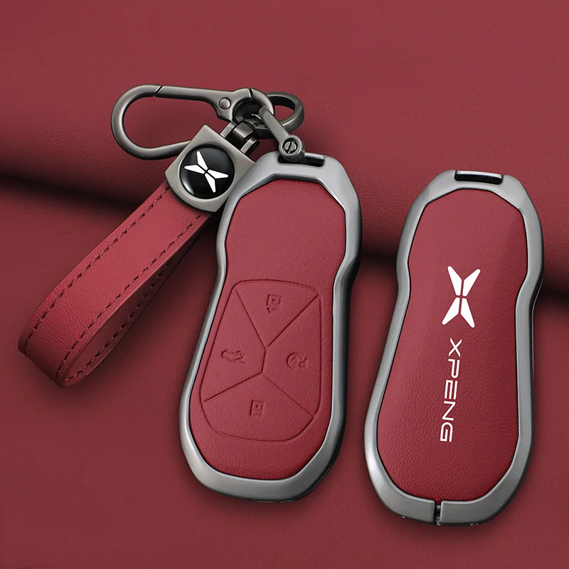 Zinc Alloy Car Key Case Cover For Xiaopeng xpeng p7 p7i p5 g3 g3i g9 g6 22-23 Key Housing Package Car Accessories