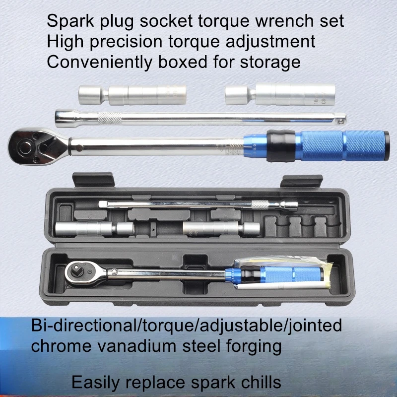 Spark Plug Socket Torque Wrench Set Slim Magnetic Universal Socket Auto Spark Plug Torque Removal Tool