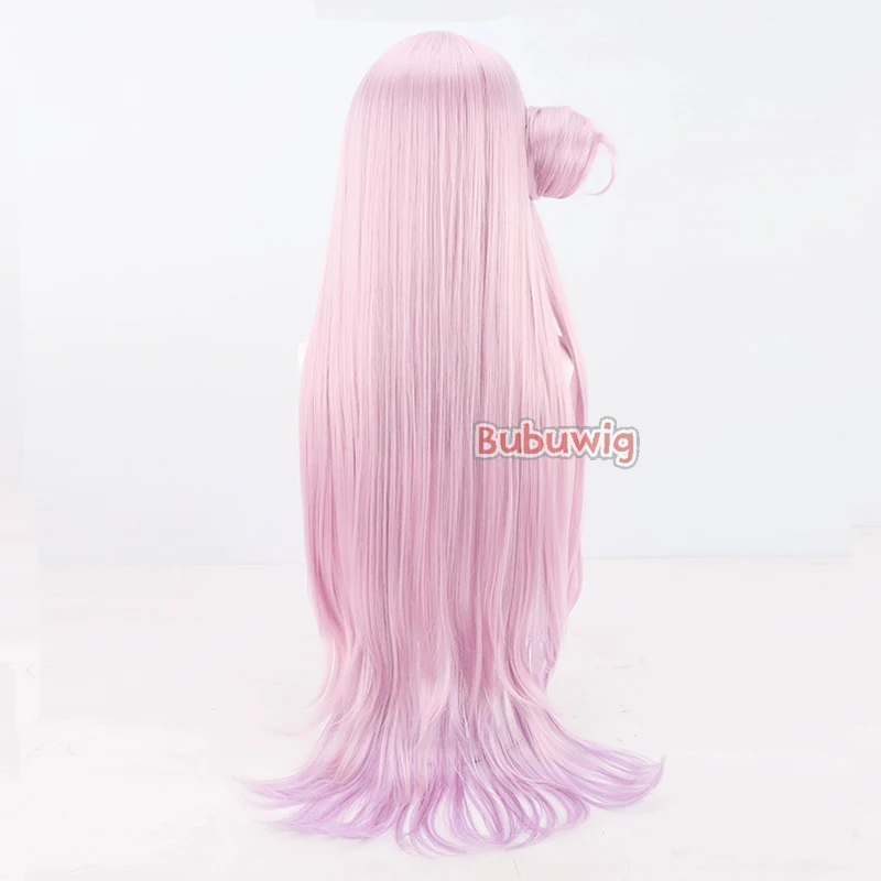 Bubuwig pelo sintético Misono Mika pelucas de Cosplay con bollos archivo azul Misono Mika 85cm peluca rosa mezclada púrpura resistente al calor