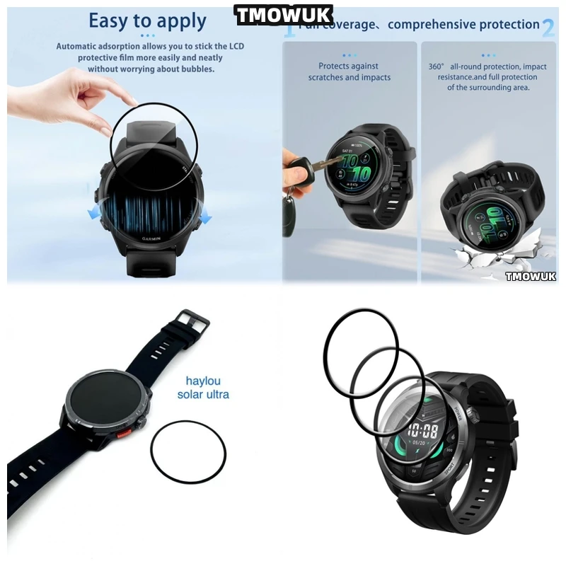 

For Haylou Solar Ultra Full Coverage Soft Film - Anti-Scratch HD Clear Curved Display Protection