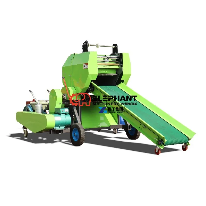 Wholesale Diesel Silage Baler Machine Round Baling Bale Silage Packing Equipment for Farm Agricultural Forage Straw Processing