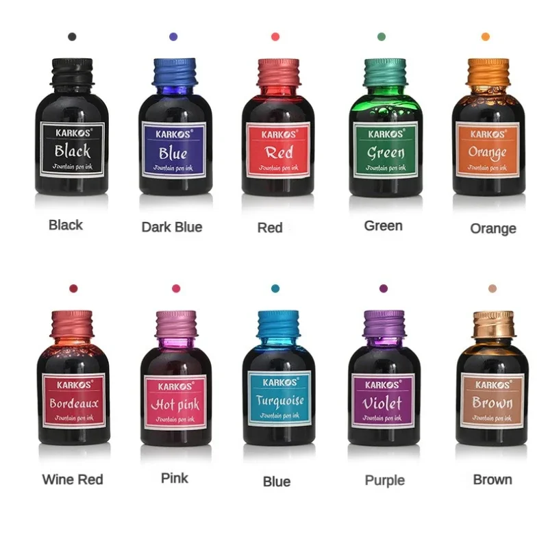 10/1 PCS 30ml Various Colors Ink Plastic Bottled Ink Fountain Pen Ink Refill Cartridge School Writing Office Supplies Stationery