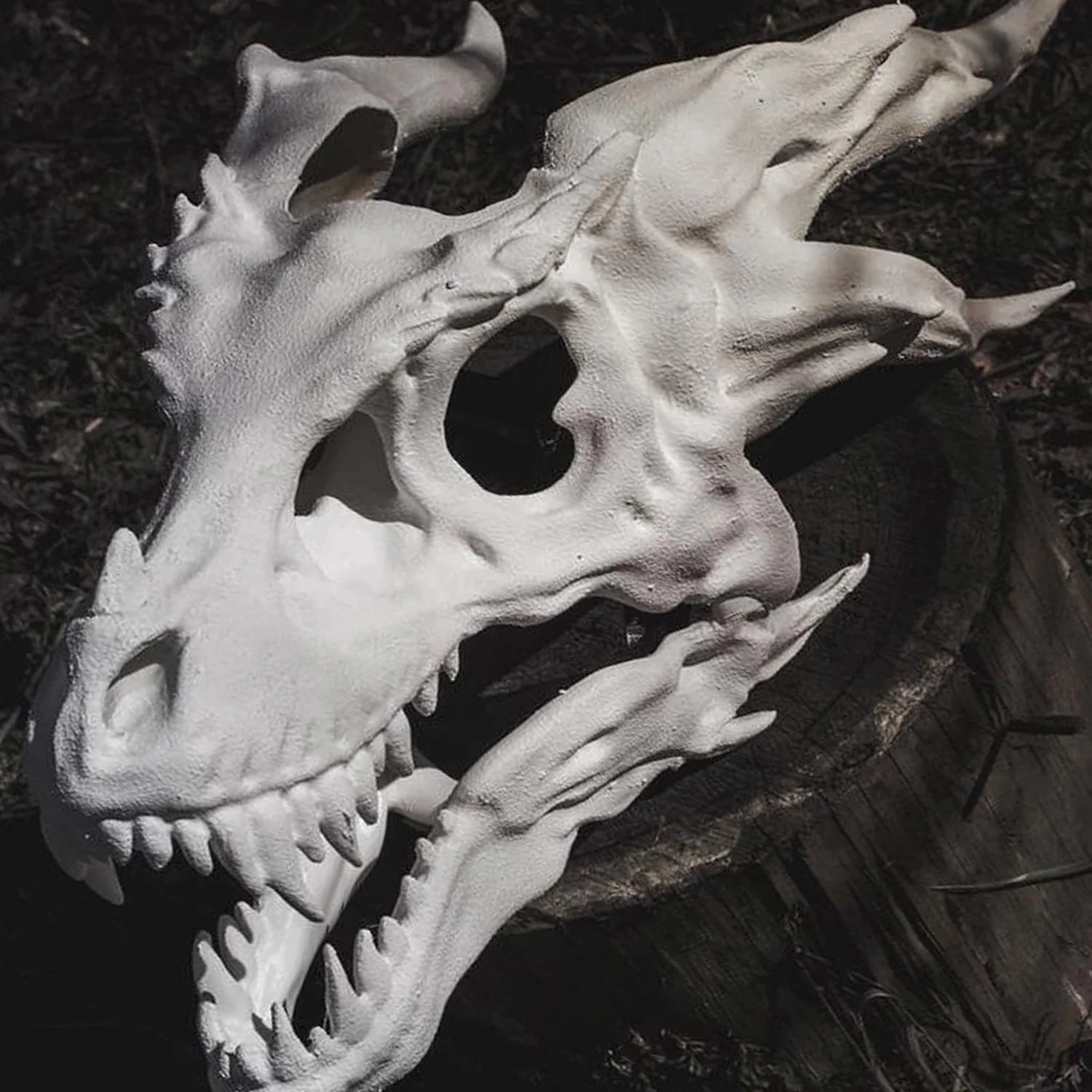 3D Dinosaur Mask Role Play Props Performance Headgear Jurassic Raptor Movable Jaw Dragon Head Bone Latex Full Face Cover