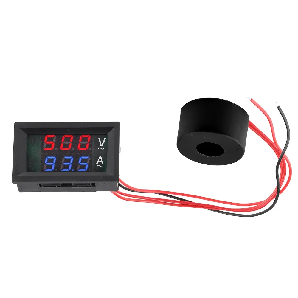 AC 220V 10A 50A 100A Dual Display Voltage Current Meter Detector Tester LED Voltmeter Ammeter Tester Detector With Transformer