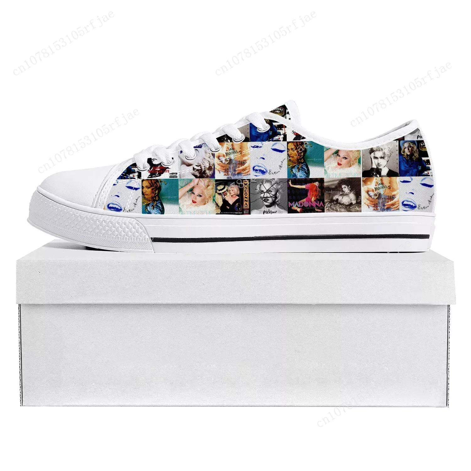 Madonna Pop Pock Singer Low Top High Quality Sneakers Mens Womens Teenager Canvas Sneaker Couple Shoes Custom Shoe Disco Fashion