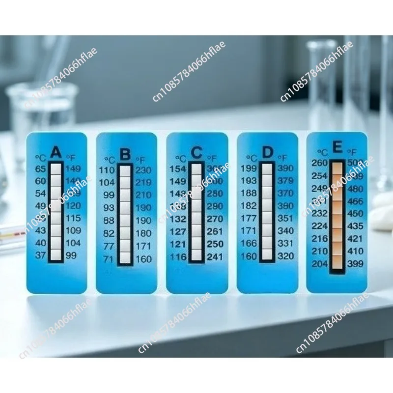 Temperature Sensitive Sticker, Laboratory Temperature Test Label, 8-grid / 10-grid Optional, 10 Pieces Per Pack