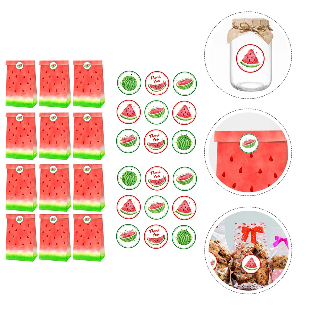 

Gift Bags Watermelon Paper Kids Goodie European Standard 150g Environmentally Friendly Party Baby