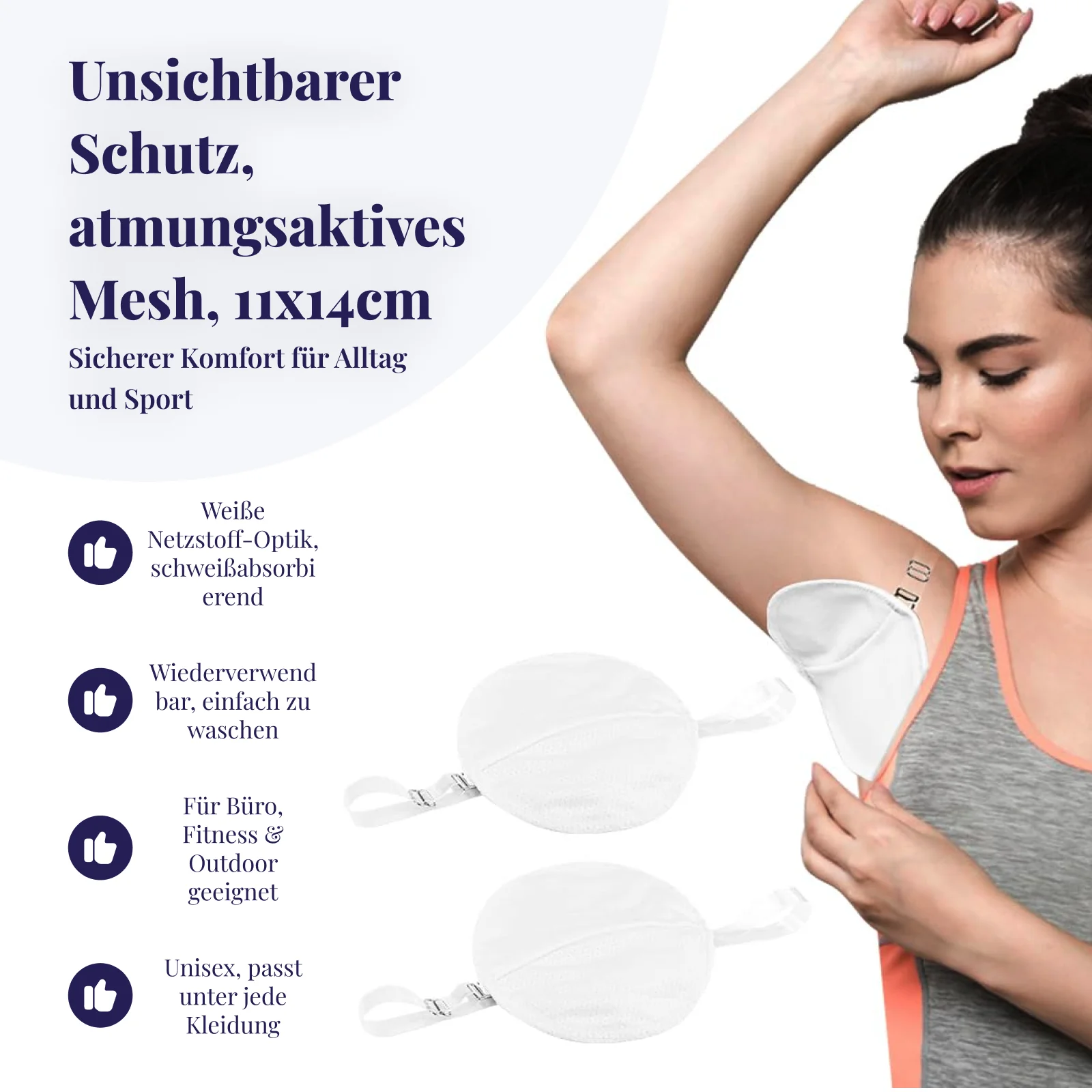 

Underarm Sweat Protection Pads Armpit Pad,Absorbent Antiperspirant,Non Visible,Workouts,Armpit Protection Odour Blocker Pads