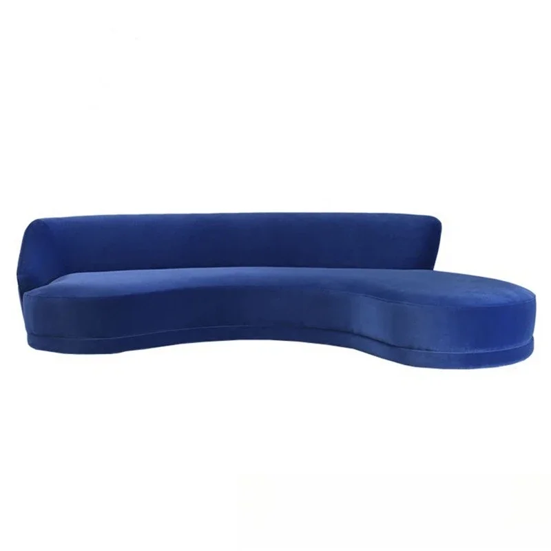 

Postmodern flannel casual curved sofa, creative special-shaped reception sofa in high-end clubhouse hall