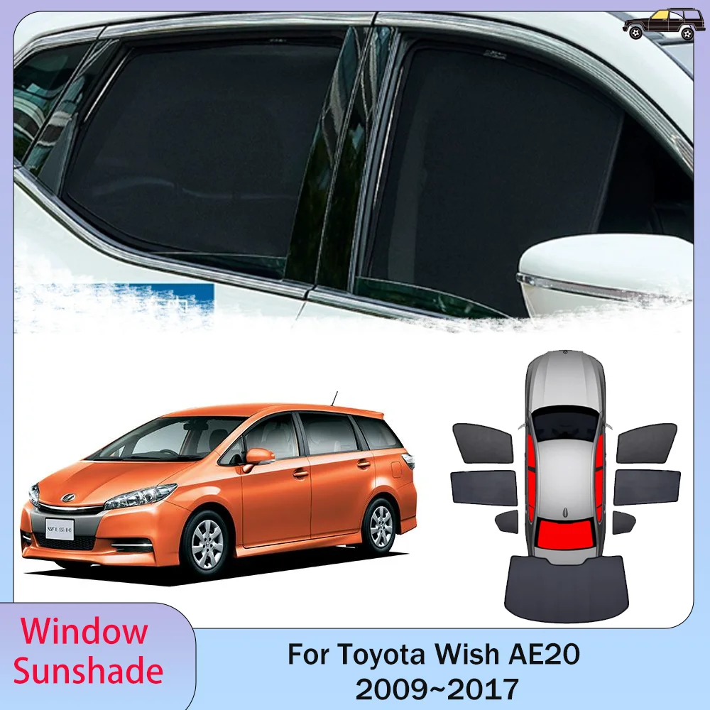 

For Toyota Wish AE20 2009~2017 2010 2011 2012 Car Magnetic Mesh Privacy Sunshade Side Window Sun Shade Protection Accessories