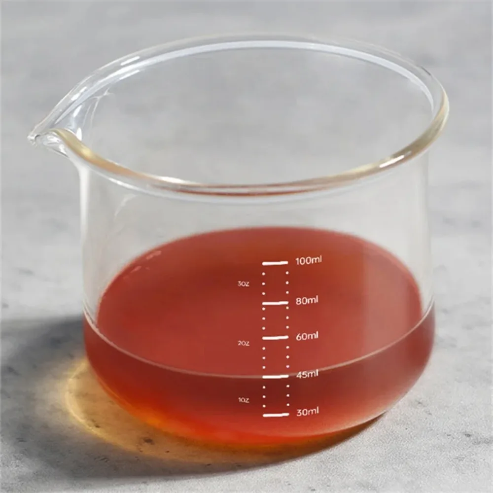 Measuring Cups 100ml High Borosilicate Glass Heavy Calibre Milk Mug Coffee Aroma Cup  Eapresso Dosing Cup Coffee Accessories