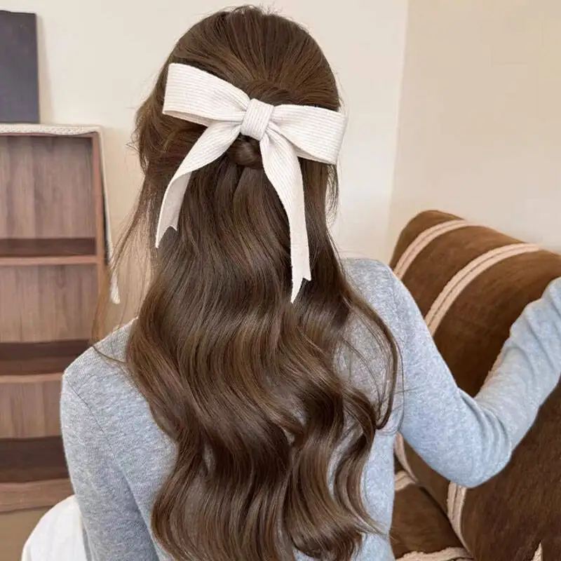 Koreanische Gestrickte Woolen Bogen Haar Clips Frühling Clips Frauen Temperament Barrettes Weibliche Party Haarnadeln Haar Schmücken Zubehör – Detail 8