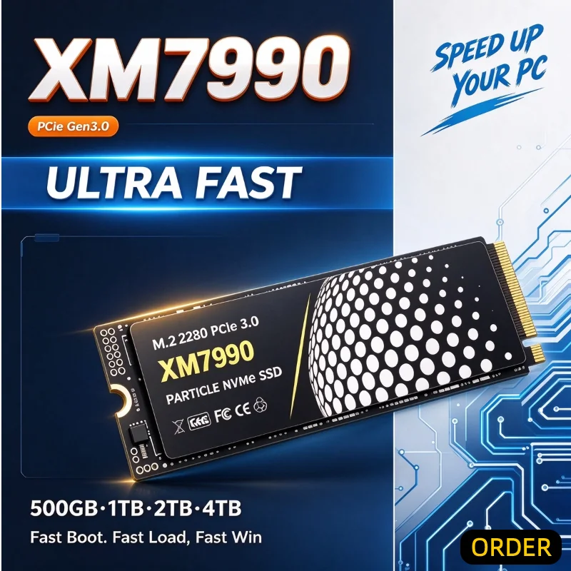 Original XM7990 NVMe M.2 2280 SSD PCIe3.0 x4 2TB 4TB High Speed Internal Gaming SSD Storage for Laptop and Desktop Computer