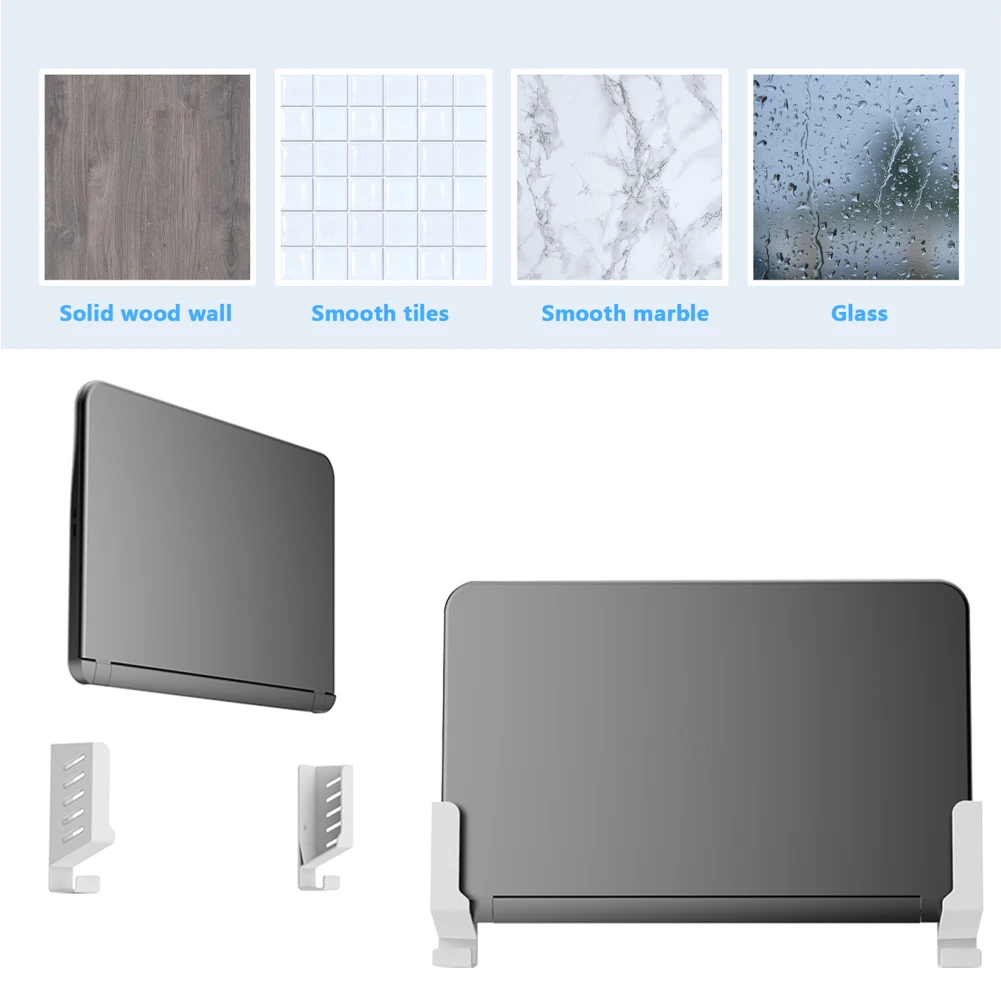 벽걸이 거치대 견고한 세련된 선반, 공간 절약형 스토리지, 실용적인 정리함 브래킷 스탠드, 와이파이 라우터 노트북 드롭십