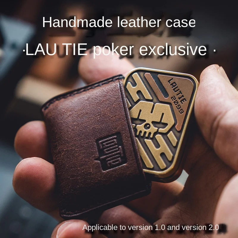 

LAUTIE push brand 1.0 2.0 handmade leather case edc small toy accessories cowhide case.