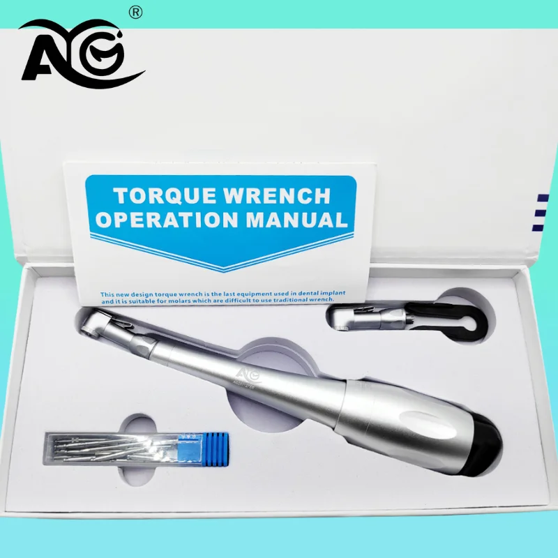 

AG 16pcs Dental Universal Implant Torque Screwdriver Set Handpiece Repair Tools Wrench Latch Head for Dental Implant Surgery