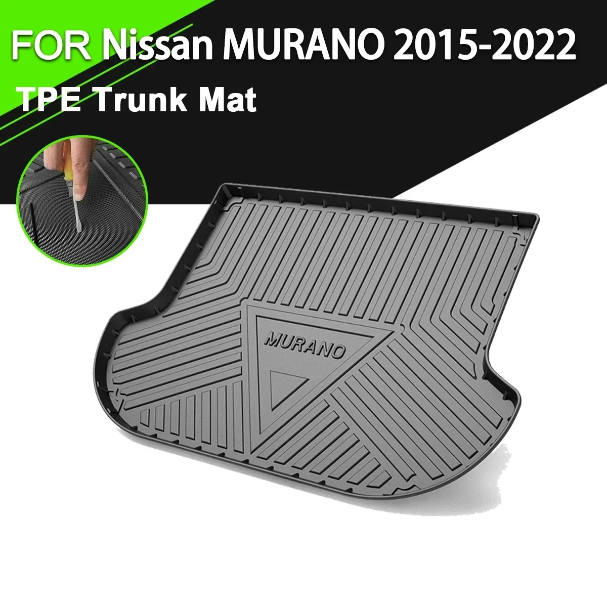 

Car Rear Trunk Cover Mat For Nissan MURANO 2015-2022 TPE Waterproof Non-Slip Rubber Cargo Liner Accessories