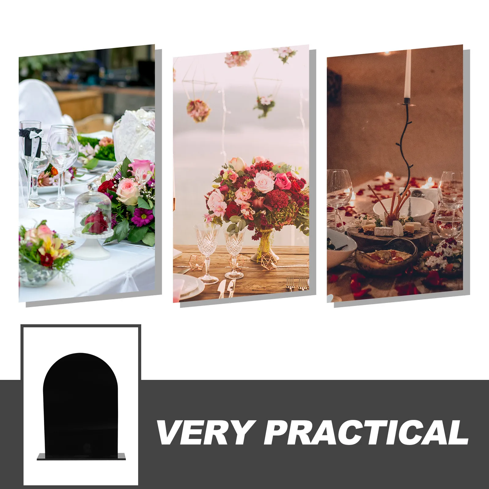 Blank Acrylic Table Place Cards Arch Wedding Table Number Holders Reception Seating Chart Party Decor Arch Acrylic Sign - view 5