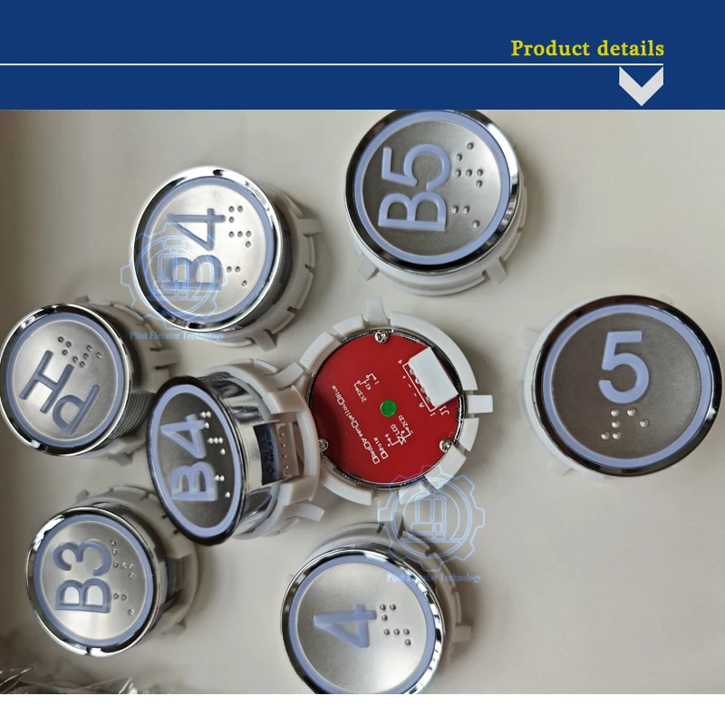 Elevator Push Button STVF9 Button / HD60-1 Braille Hall Call Button A4N135161 Car operating button Elevator Spare Parts