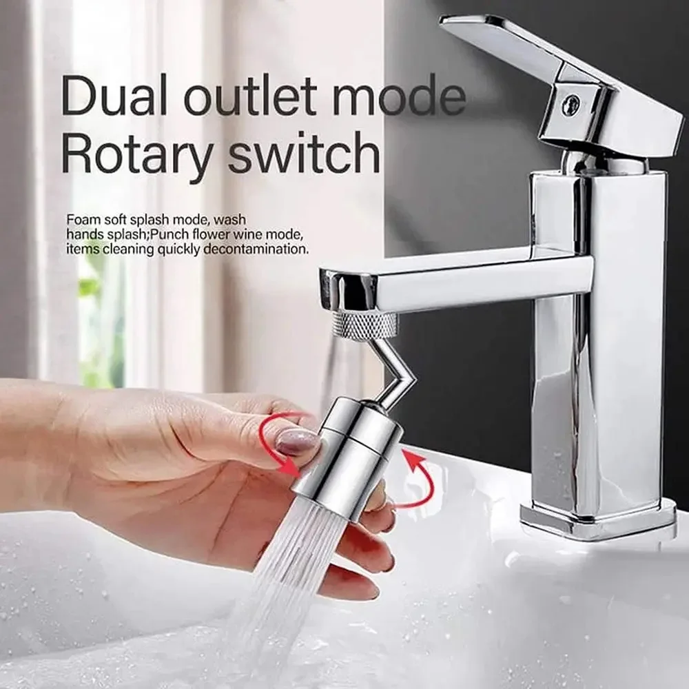 Kitchen Bathroom Pressurized Extension Foaming Faucet 720 Degrees Rotating Dishwashing Wash Face Rinsing Splash Proof Head 22mm