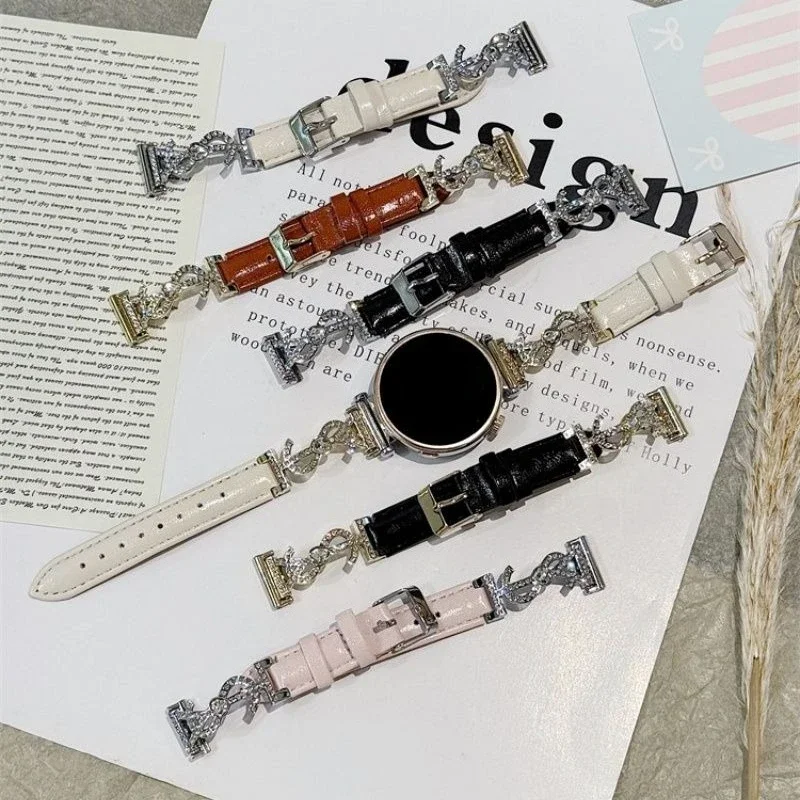

The niche S-shaped rhinestone splicing strap is suitable for Huawei GT5/GT5 Pro/GT4/GT2/3/4 22mm/20mm/18mm straps