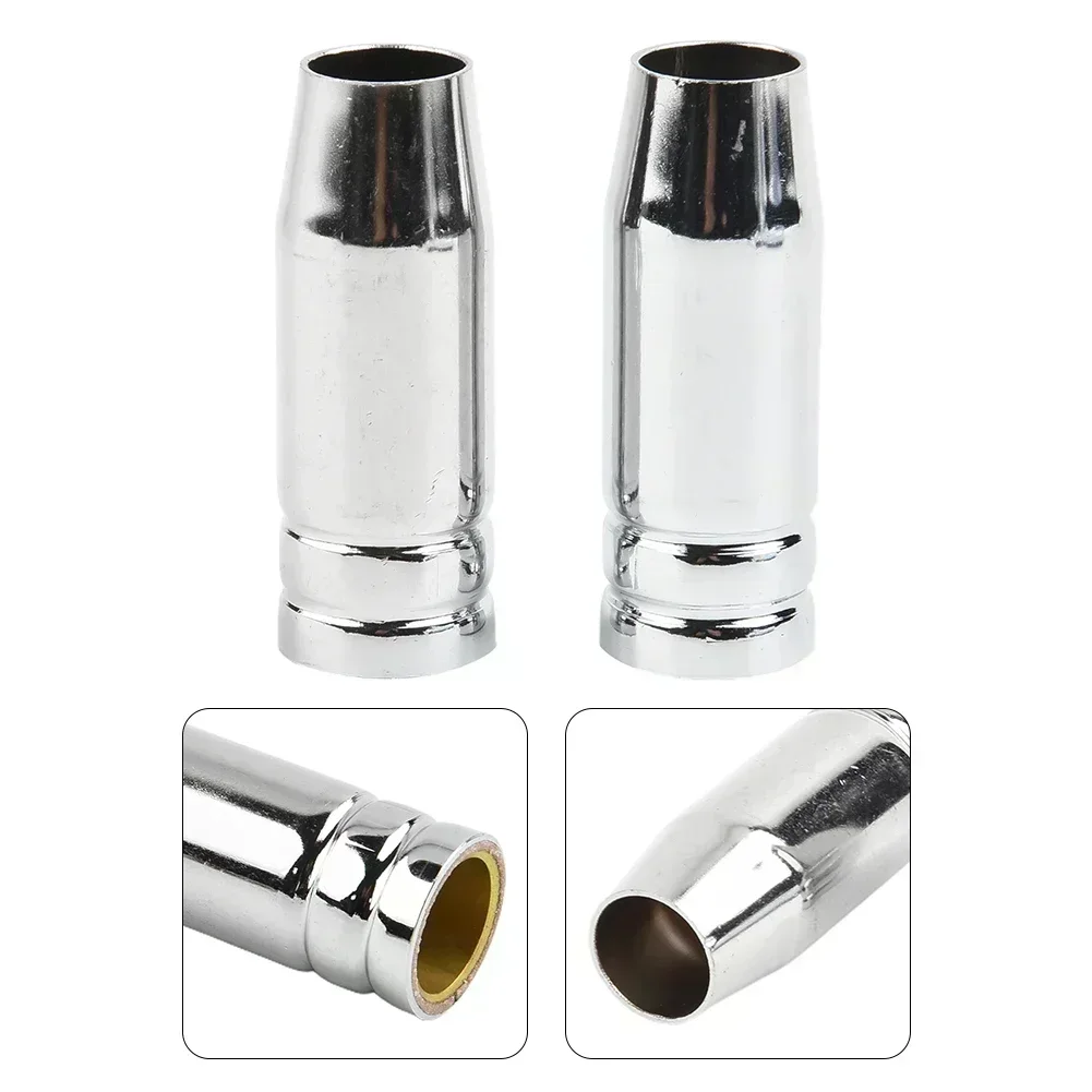 Mig soldadas cônico bocal guardas mortalha Binzel estilo máquina de solda, empurrador pneumático, gás Push On, Binzel MB25, 2pcs