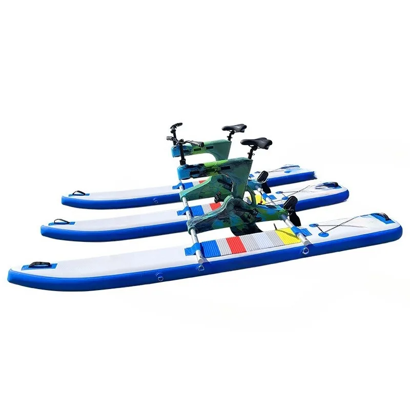 

Double Water Inflatable Bike Rubber Fishing Attractions Boat Sightseeing Pedal Leisure Boat Water Equipment