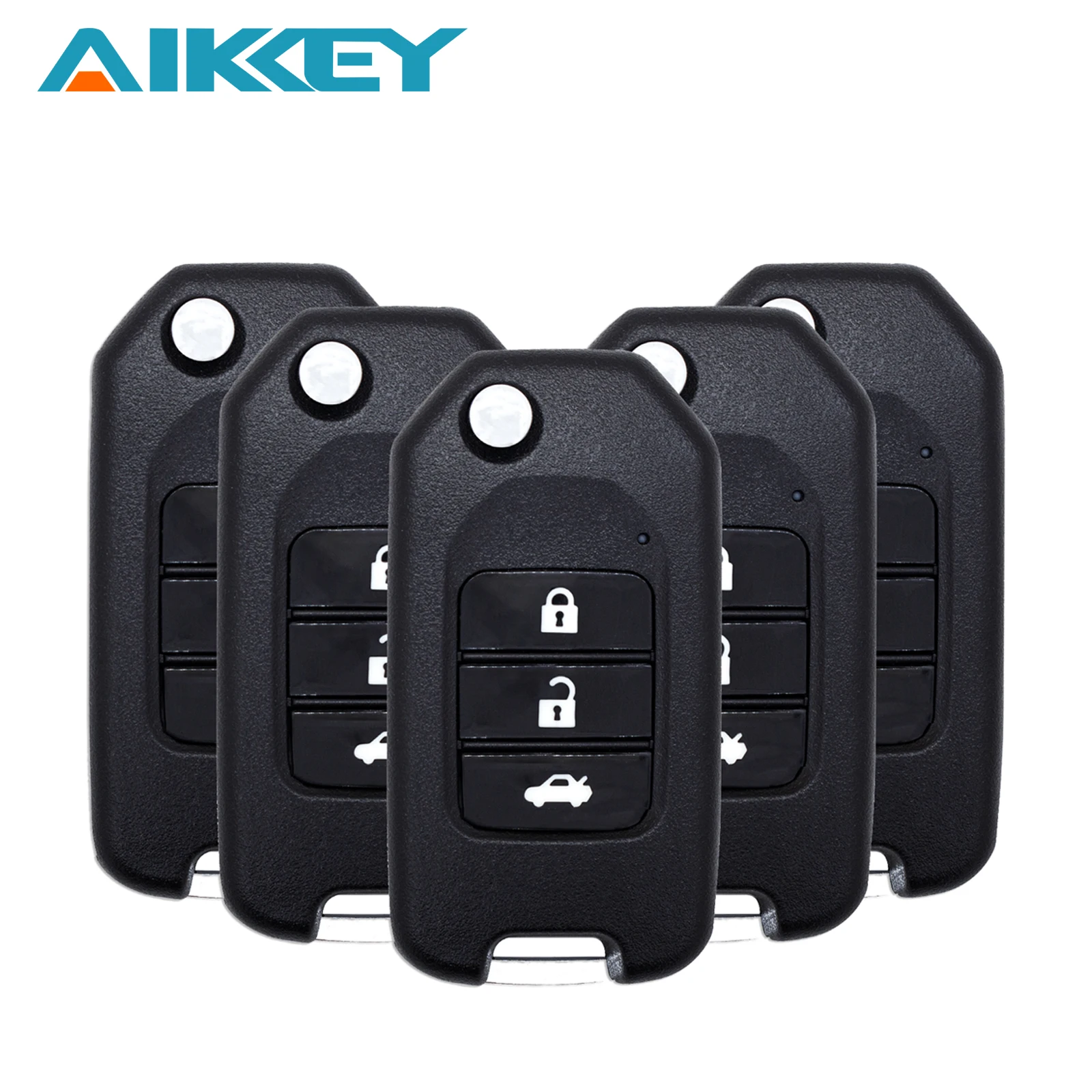 AIKKEY K3 kunci Remote Control Universal, kunci Fob mobil Desain 3 tombol untuk mesin AIK pengganti kunci Remote Control