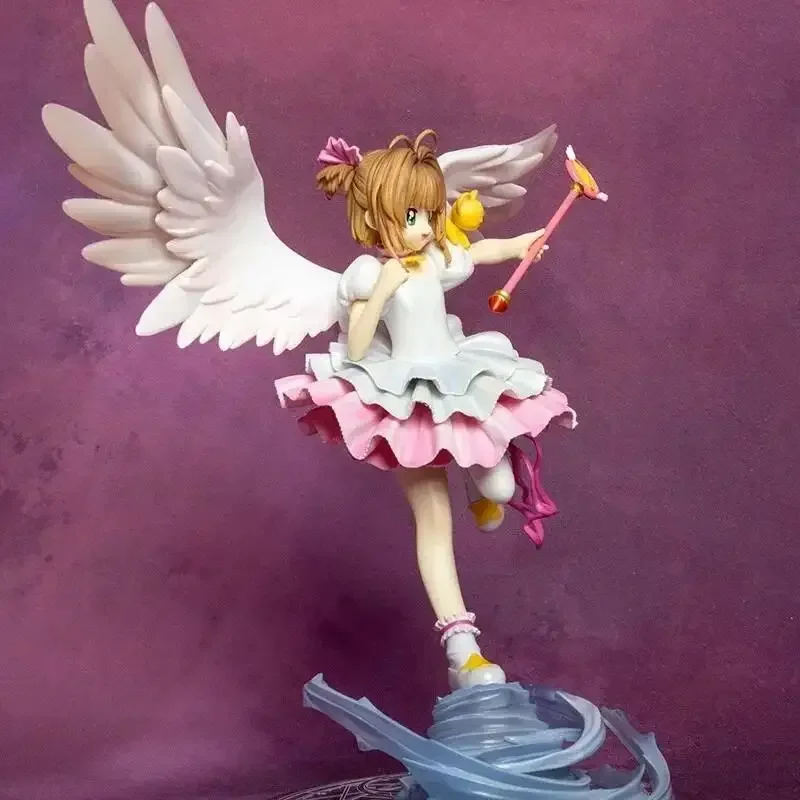 28cm Anime Card Captor Sakura Kinomoto Action Figurines Pvc Statue Lovely Girl Collectible Model Cute Toy Girl Christmas Gift