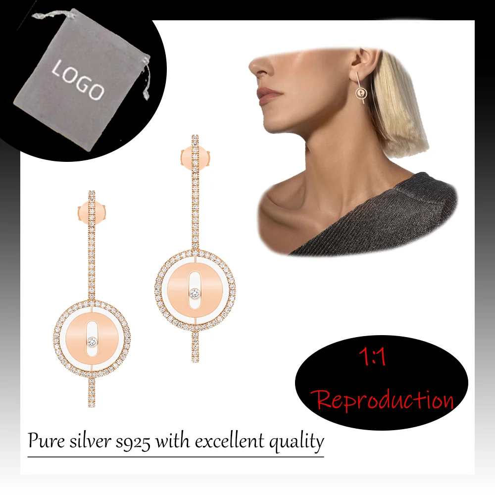 

Classic luxury premium pure silver s925 Messik elegant LUCKY MOVE ARROW series fashionable women's earrings