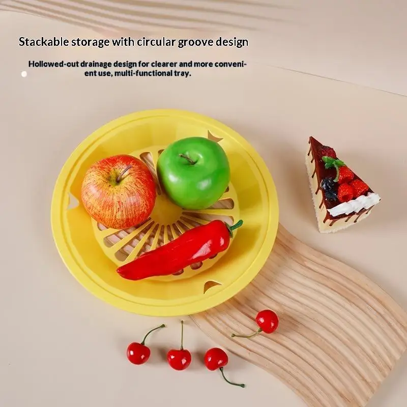 12Pcs Paper Plate Holders 10 Inch Reusable Plastic Round Paper Plate Dispenser With Snap In Grooves 5 Bright Colors For Party
