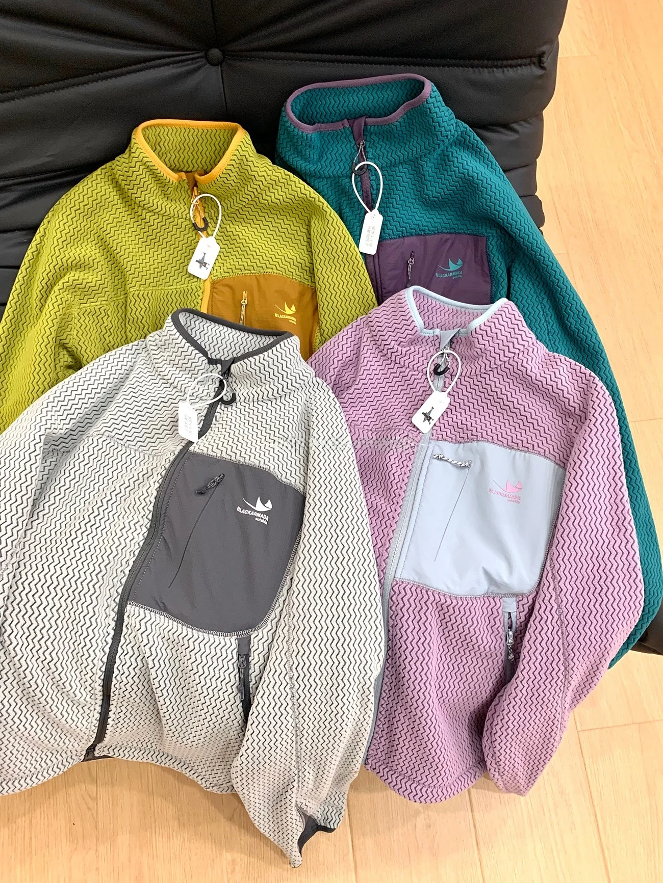 

ex Outdoor Fce Jaet Splice Color Contrast Stand Collar Warm Inner Polyester Fiber Long Sve Zipper Closure