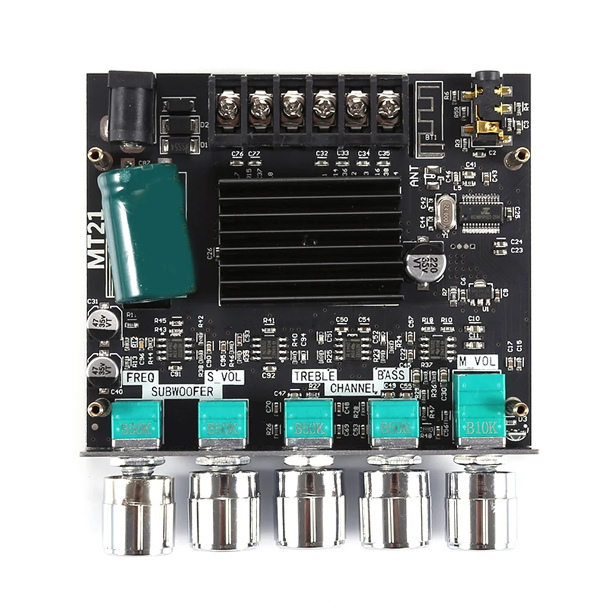 CCDD 2,1 canales Bluetooth 5,0 placa amplificadora para subwoofer 50W X 2 + 100W potencia Audio estéreo placa amplificadora bajo AMP AUX