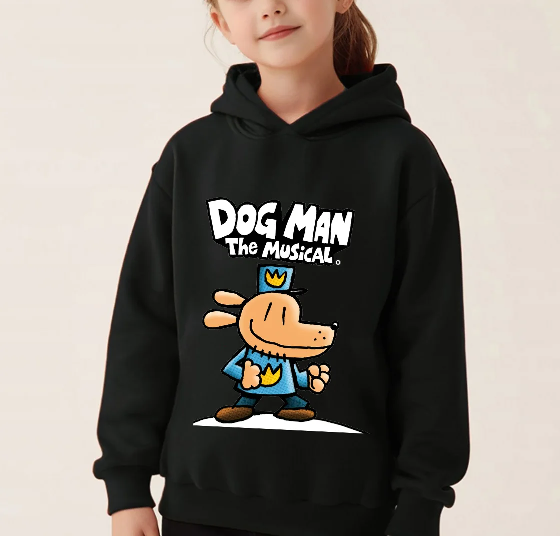 

Fashion Dog Man Print Hoodie Creative Boys Girls Cute Cartoon Clothes Pullover DOG MAN Sweatshirts Children Casual Outerwear