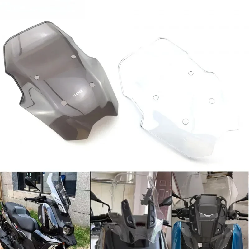 New motorcycle windshield suitable for BMW C400X 2019, 2020, 2021 C400 X windshield deflection protector accessories