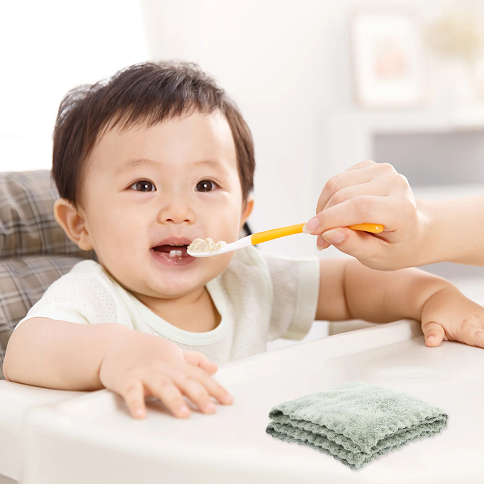 10 قطعة مناشف أطفال من الصوف المرجاني مادة ممتازة ناعمة قابلة للتنفس سريعة الجفاف مناشف حمام للأطفال حديثي الولادة قابلة لإعادة الاستخدام