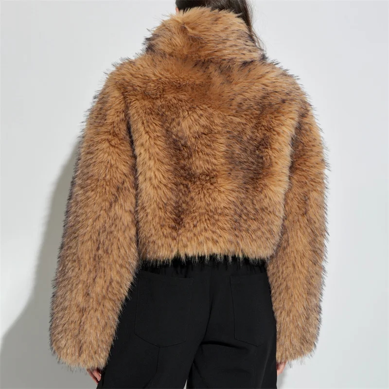 Women's fur coat 2025 New casual Women's winter jacket Stand collar windproof and warm thick coat Women's winter sheepskin coat