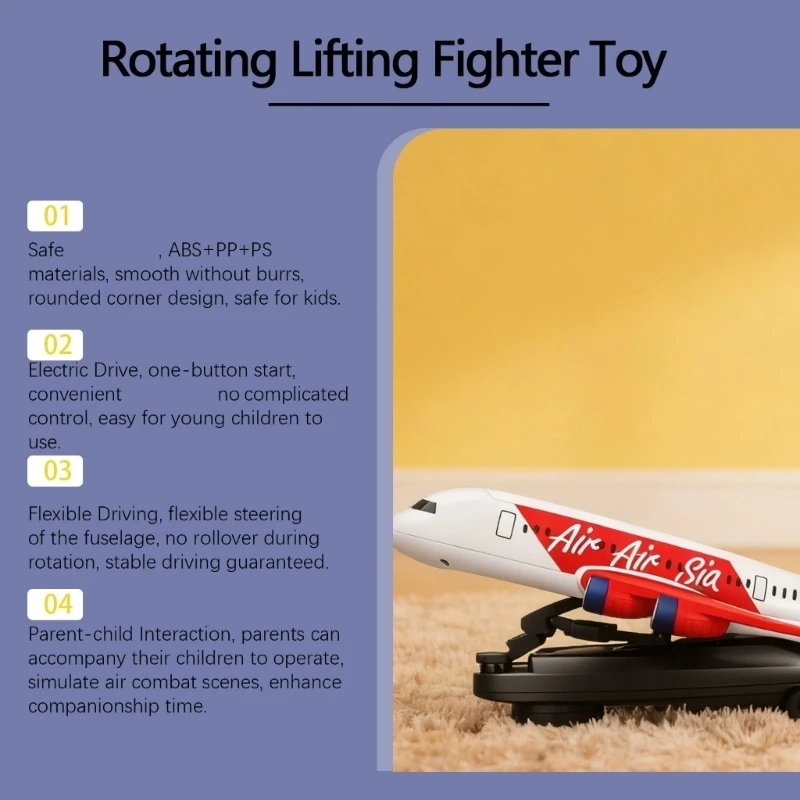  Intelligent Sensing Aircraft Model Multiple Sound Effects And Compact Design For Outdoor Fun